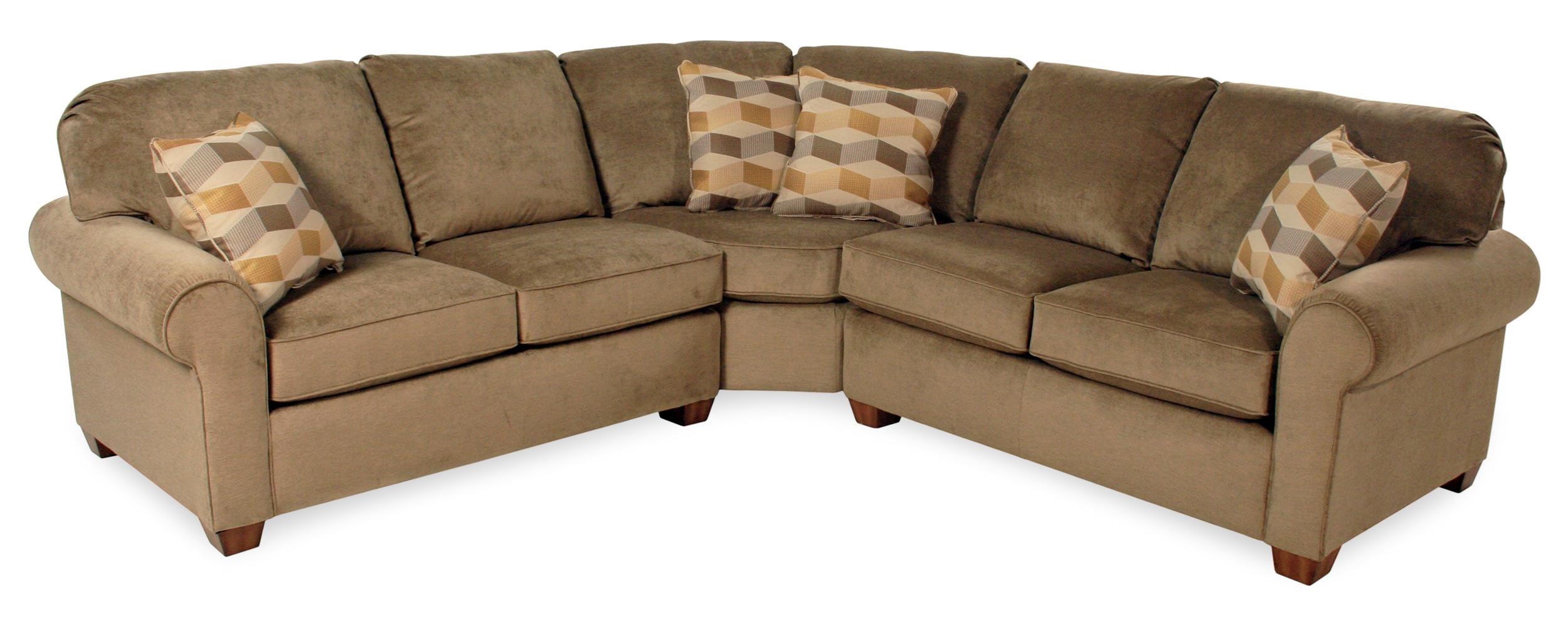Flexsteel Thornton 3Piece Sectional Rotmans Sectional Sofas